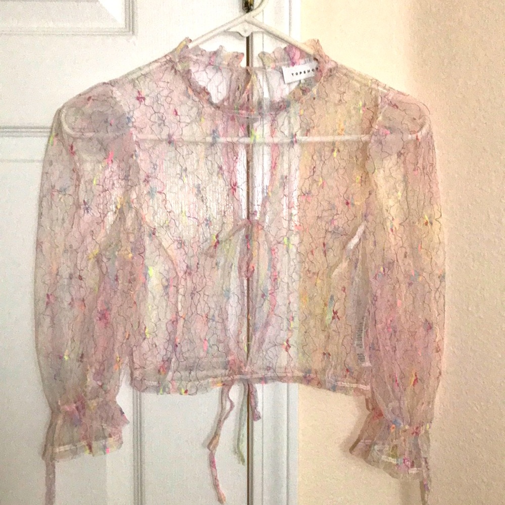 TOPSHOP Mesh Crop top